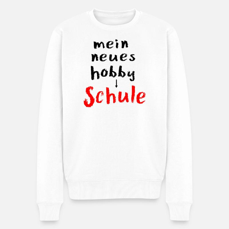 Schule Schulanfang Hobby - Männer Premium Bio Pullover - Weiß