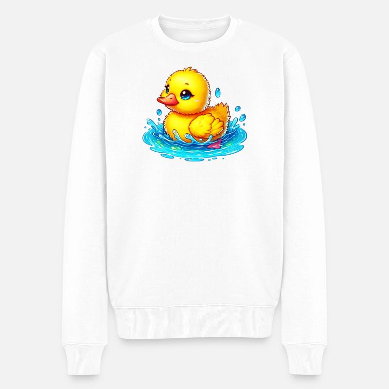 Caneton Canard Canard - Pull Premium bio Homme - blanc
