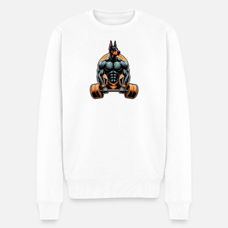 Muscle Dobermann Lifter - Pull Premium bio Homme - blanc