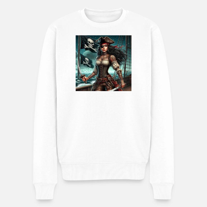 Femme pirate - Pull Premium bio Homme - blanc