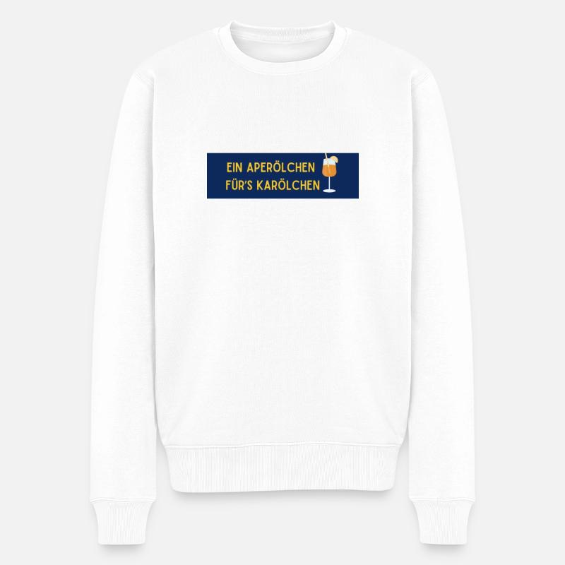 Aperölchen für's Karölchen - Männer Premium Bio Pullover - Weiß