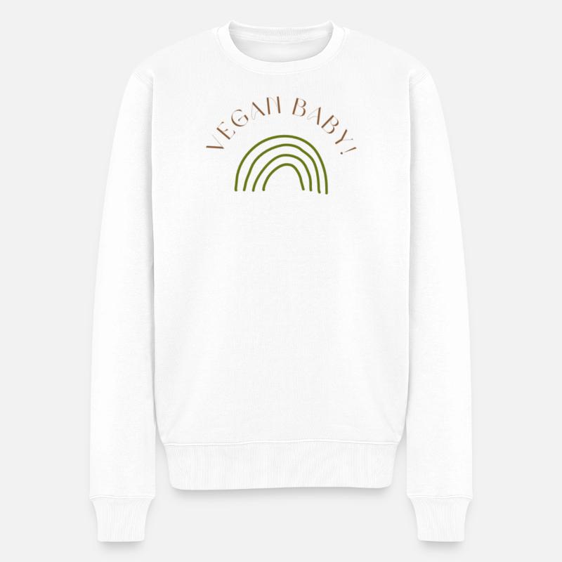 VEGAN BABY! - Männer Premium Bio Pullover - Weiß