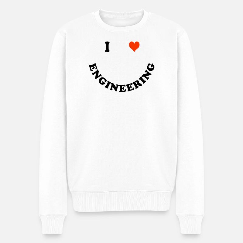 Ingenieur - Männer Premium Bio Pullover - Weiß