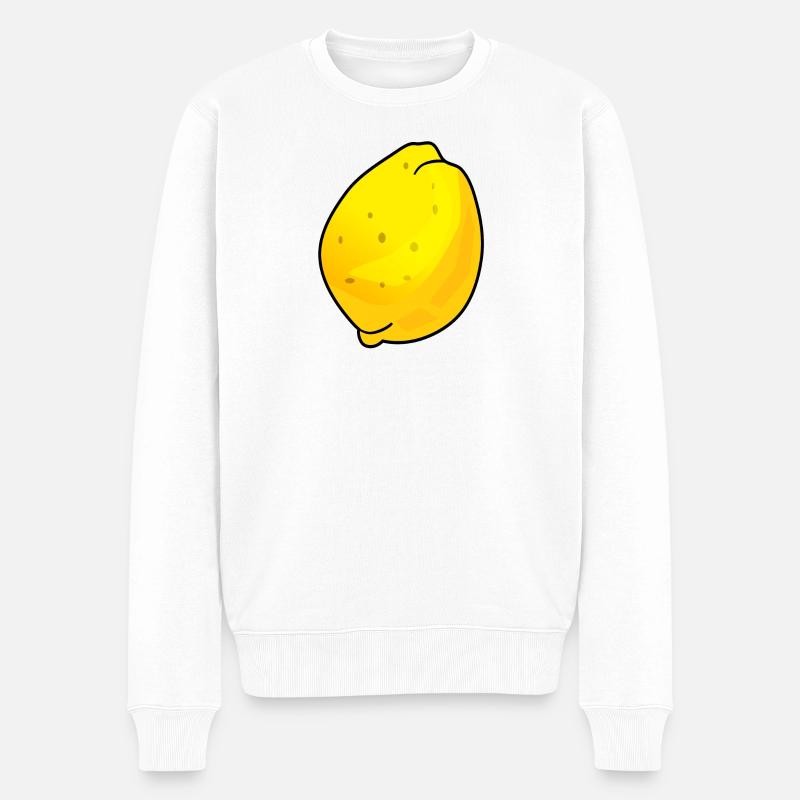 Quitte Obst - Männer Premium Bio Pullover - Weiß