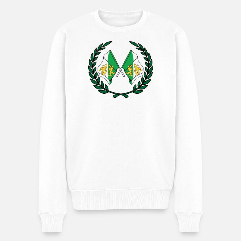 Fahnen Grafschaft Thurgau Schweiz Lorbeerkranz - Männer Premium Bio Pullover - Weiß