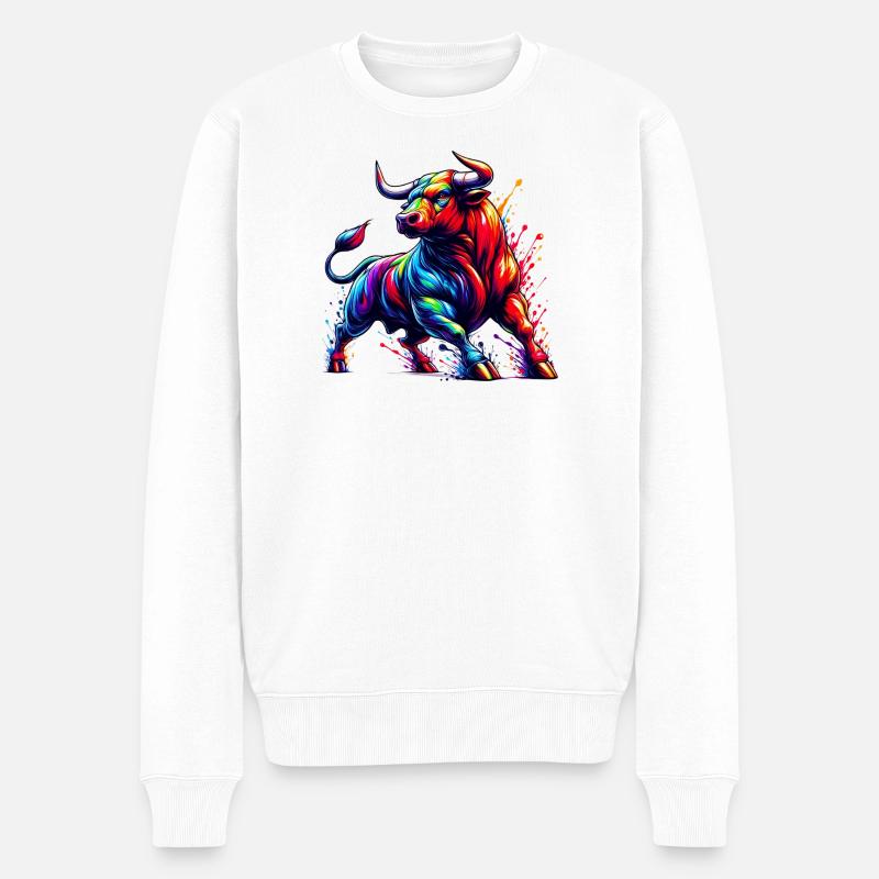 Taureau - Pull Premium bio Homme - blanc