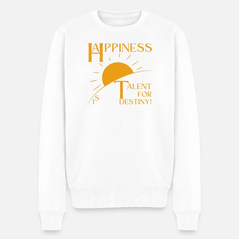 Bonheur - Pull Premium bio Homme - blanc