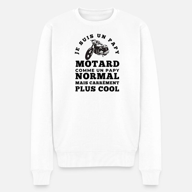 Je suis Un Papy Motard - Pull Premium bio Homme - blanc