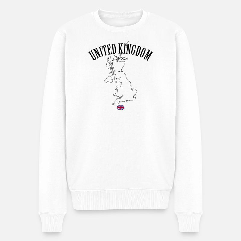 Royaume-Uni - Pull Premium bio Homme - blanc