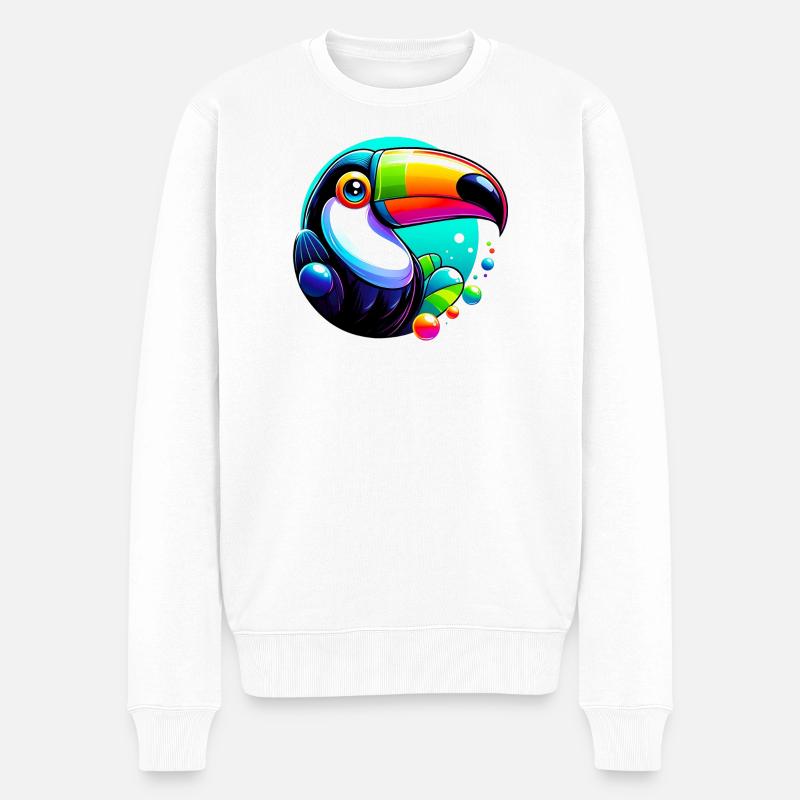 Tukan - Männer Premium Bio Pullover - Weiß
