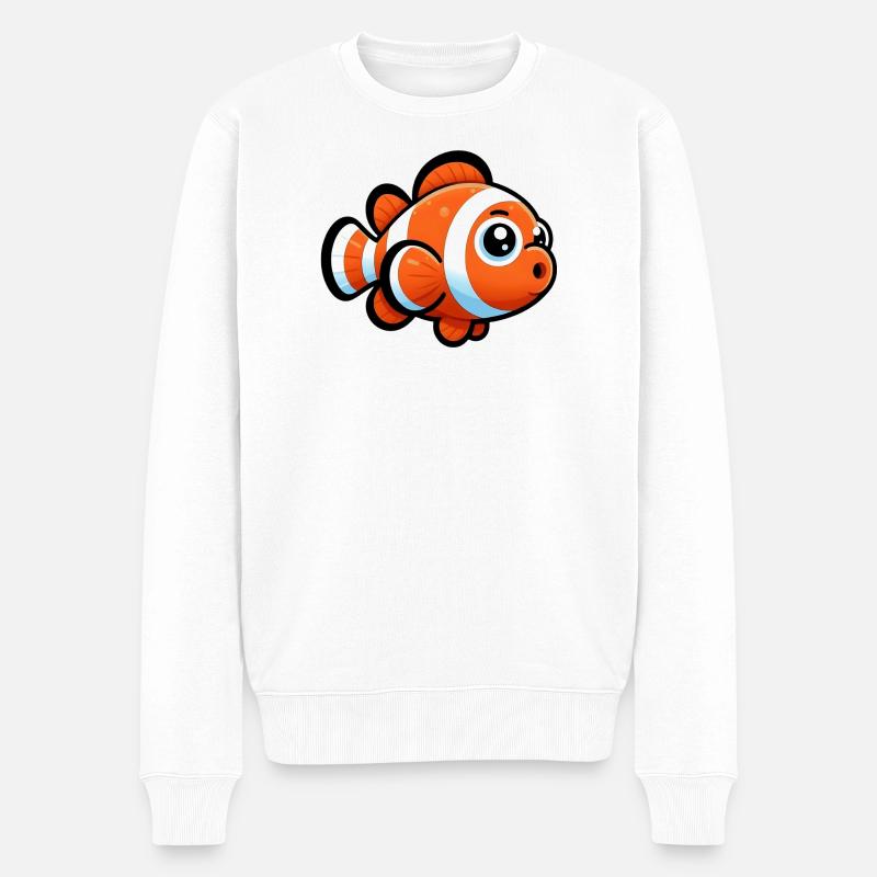 Clownfische - Männer Premium Bio Pullover - Weiß