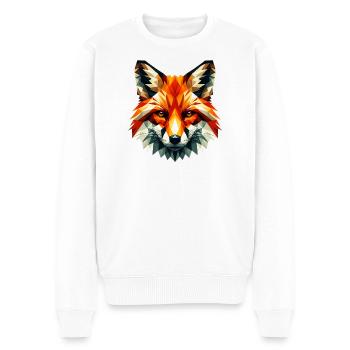 Renard polygonal - Pull Premium bio Homme - blanc - Devant - Thijin (182cm)