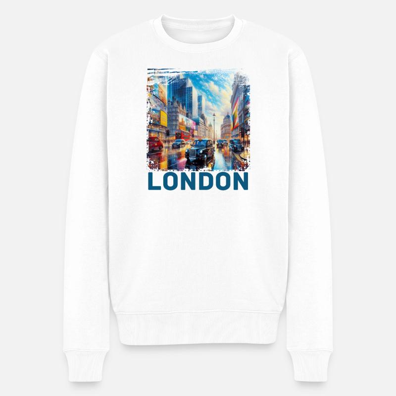 Londres - Pull Premium bio Homme - blanc
