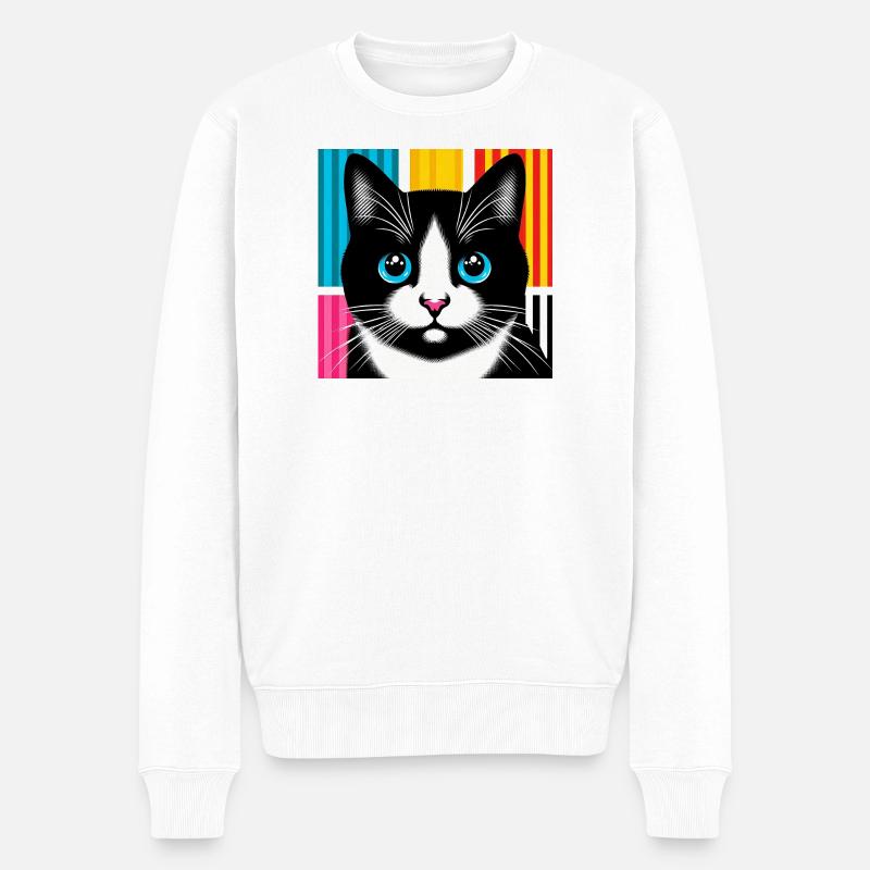 Chat - Pull Premium bio Homme - blanc