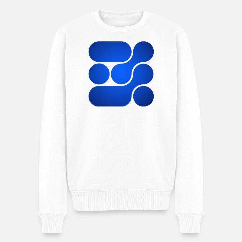 OCHOOO - Magisches Blau - Männer Premium Bio Pullover - Weiß