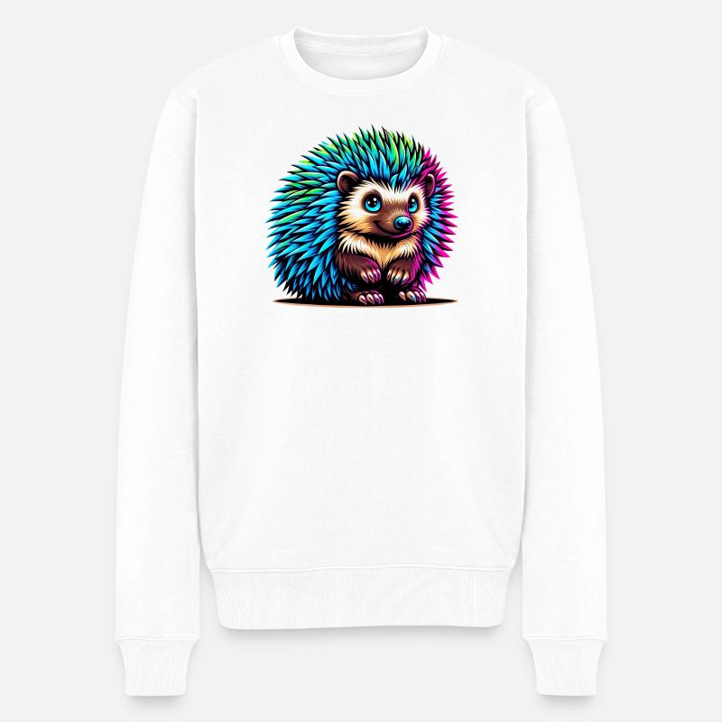 Igel - Männer Premium Bio Pullover - Weiß