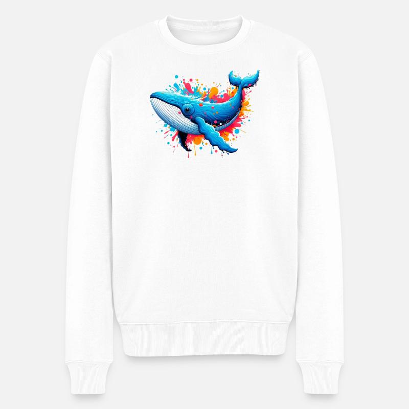 Baleine - Pull Premium bio Homme - blanc