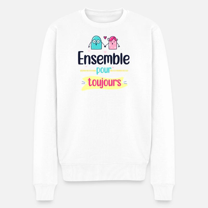 Ensemble pour toujours duo - Pull Premium bio Homme - blanc