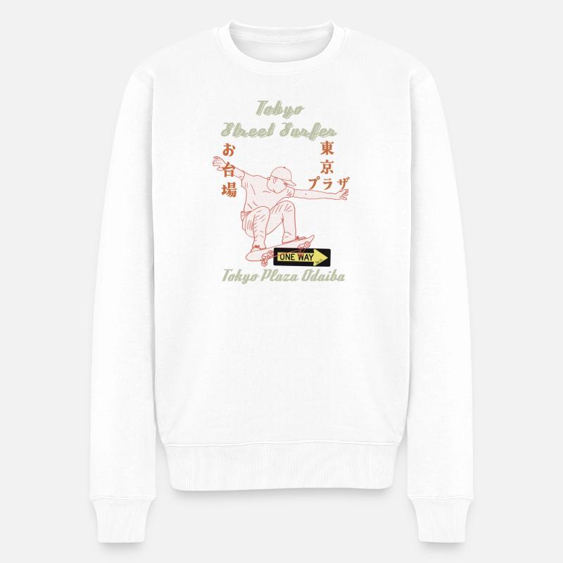 Tokyo Surfer Dude - Pull Premium bio Homme - blanc