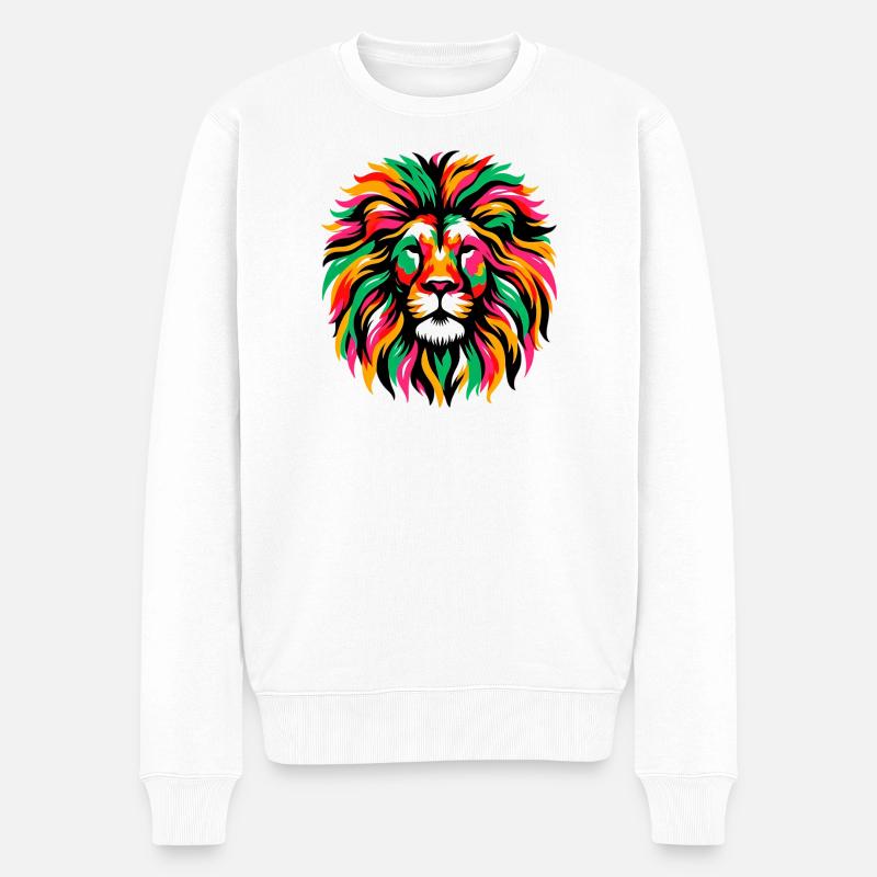 Lion - Pull Premium bio Homme - blanc