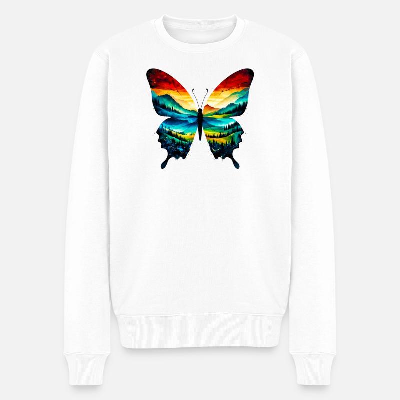 Papillon - Pull Premium bio Homme - blanc