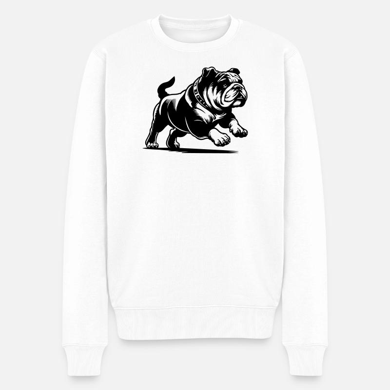 Bouledogue anglais - Pull Premium bio Homme - blanc