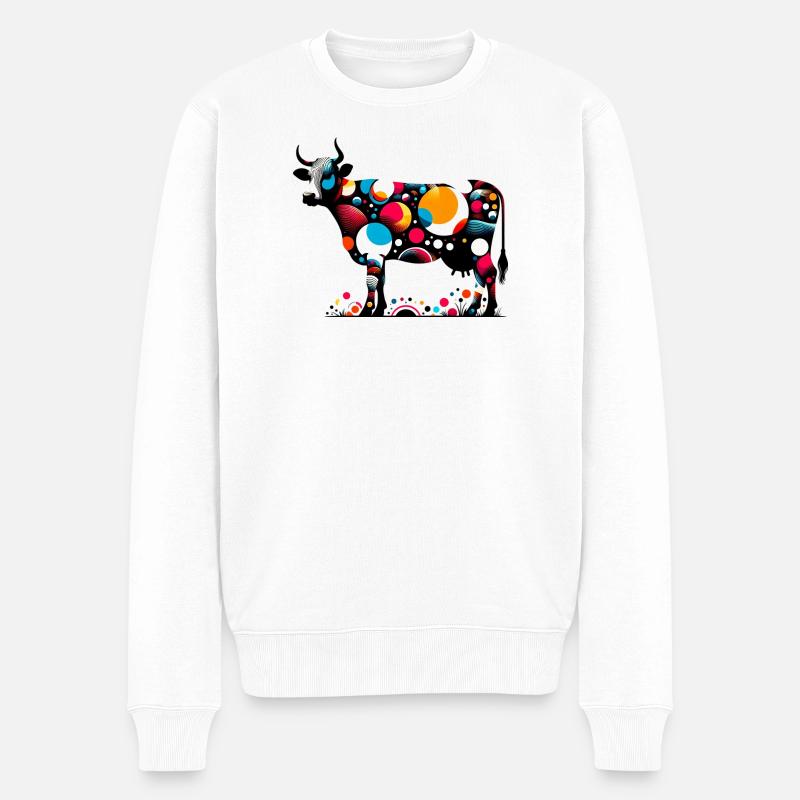 Vache - Pull Premium bio Homme - blanc