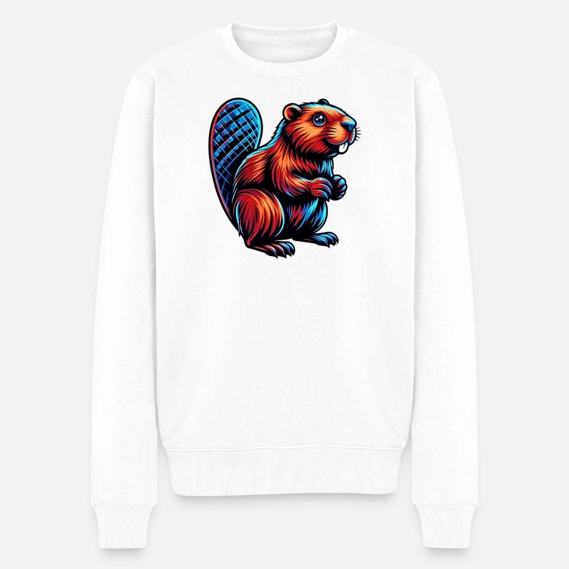Bieber - Männer Premium Bio Pullover - Weiß