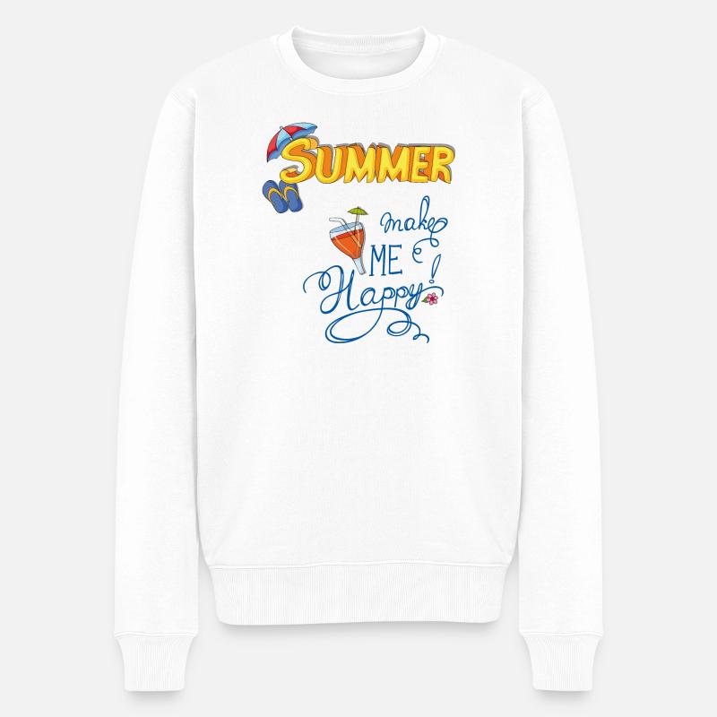 Été - Pull Premium bio Homme - blanc