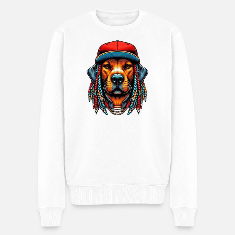 Chien - Pull Premium bio Homme - blanc