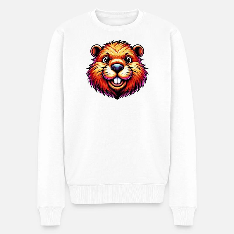 Bieber - Männer Premium Bio Pullover - Weiß