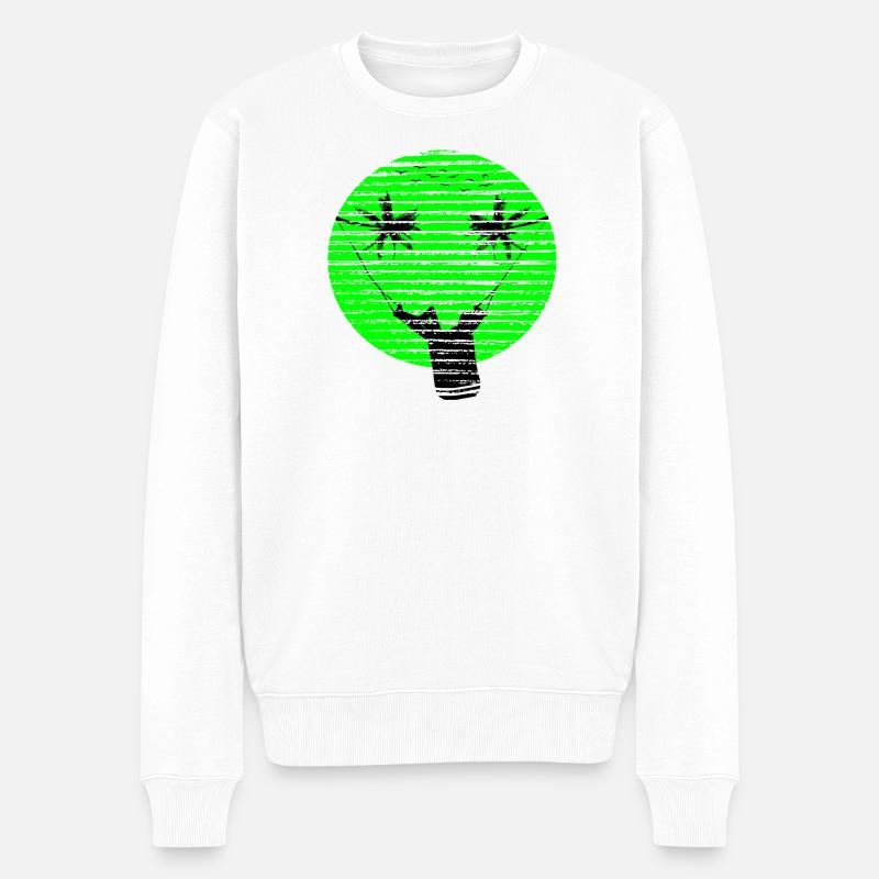 SMILEY-URLAUB - Männer Premium Bio Pullover - Weiß