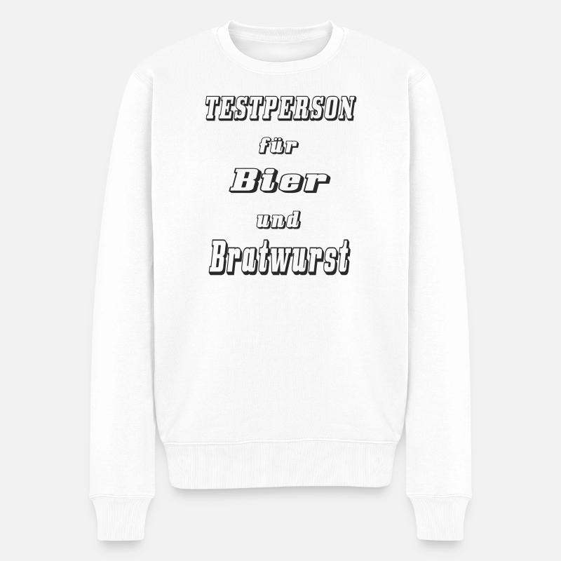 Testperson 1 - Männer Premium Bio Pullover - Weiß