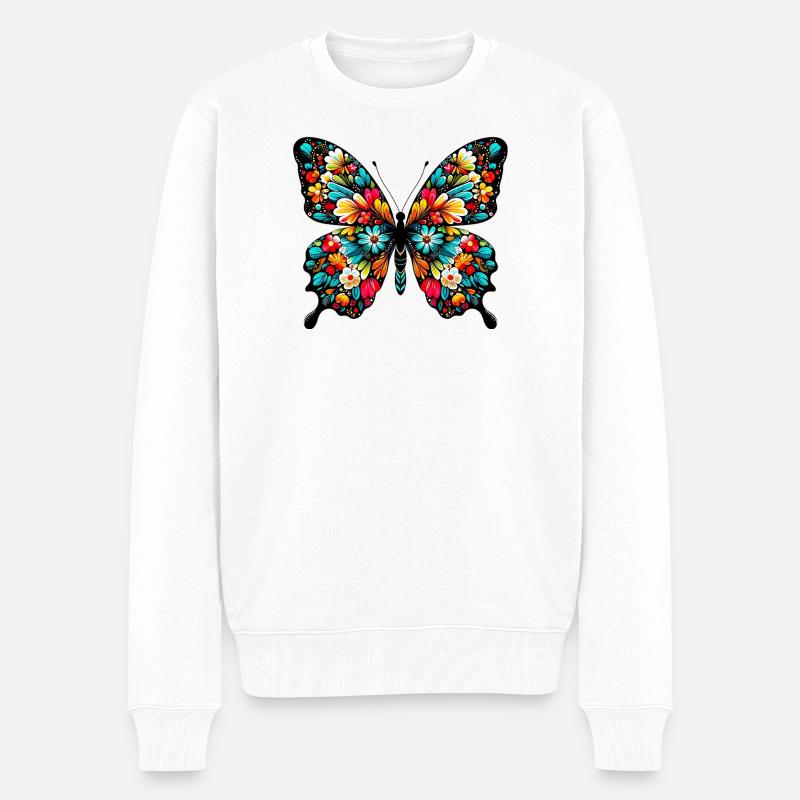 Papillon - Pull Premium bio Homme - blanc
