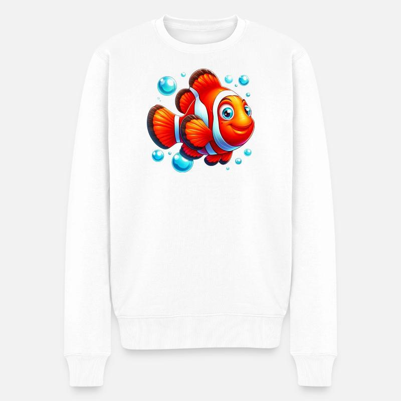 Clownfische - Männer Premium Bio Pullover - Weiß