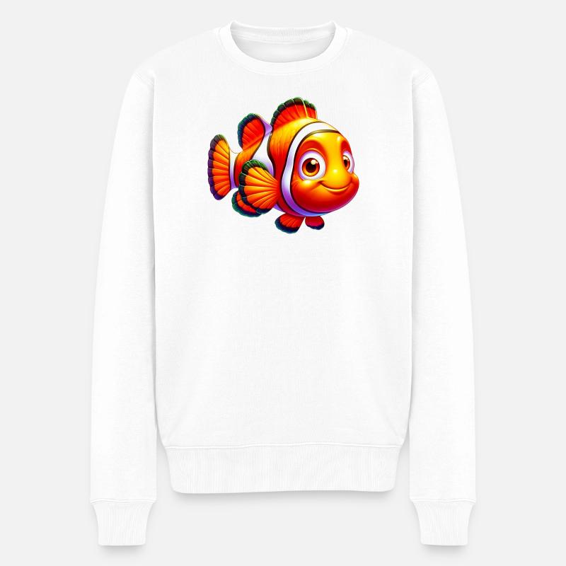 Clownfische - Männer Premium Bio Pullover - Weiß