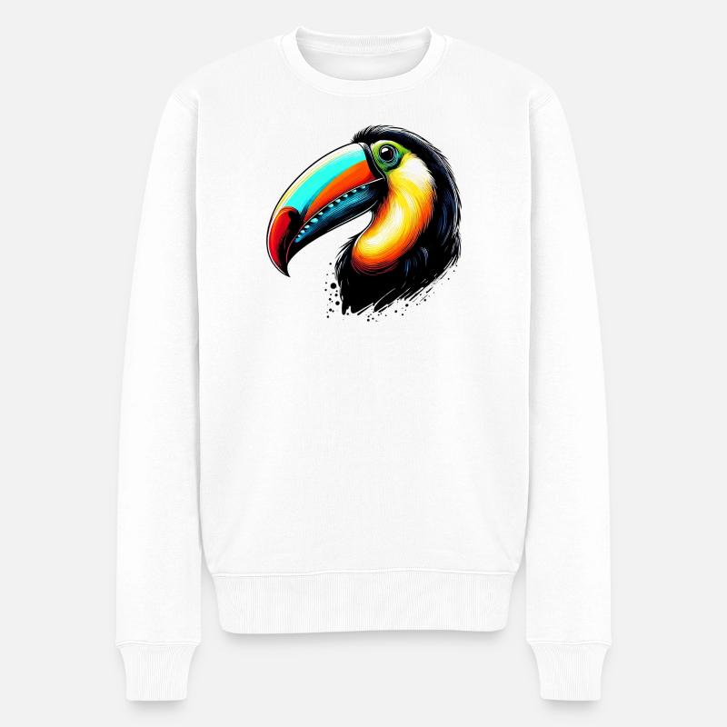 Toucan - Pull Premium bio Homme - blanc