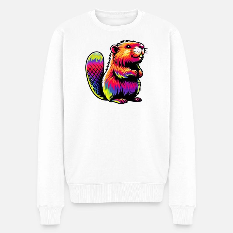 Bieber - Männer Premium Bio Pullover - Weiß