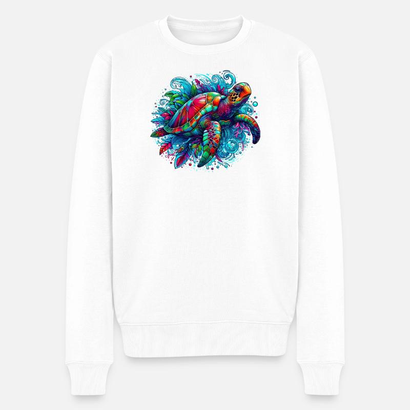 Tortue - Pull Premium bio Homme - blanc