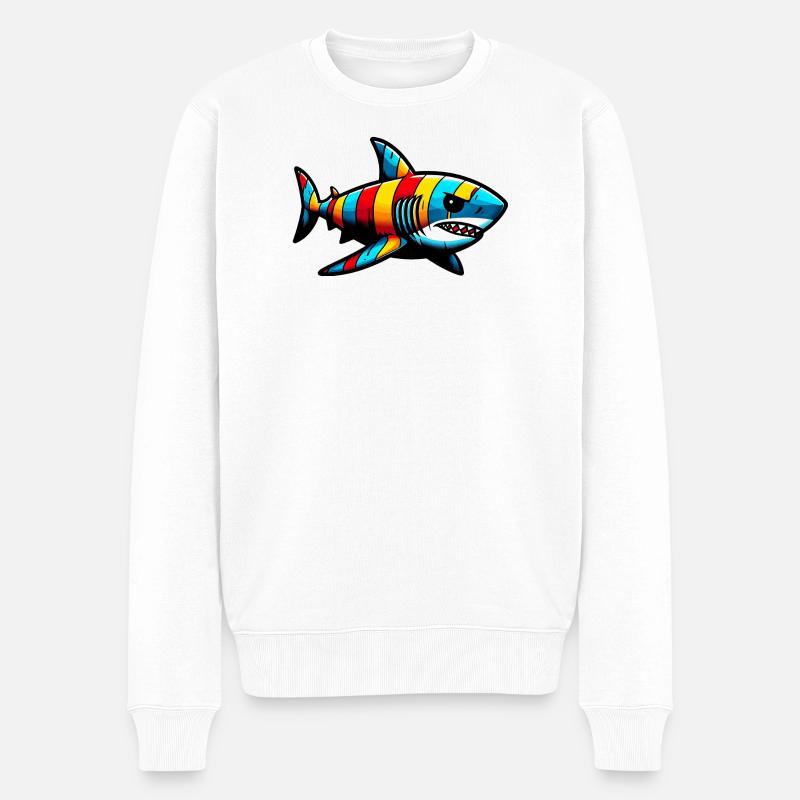 Requin - Pull Premium bio Homme - blanc