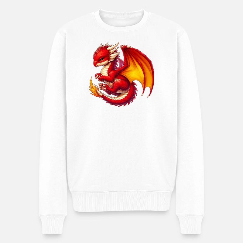 Dragon - Pull Premium bio Homme - blanc