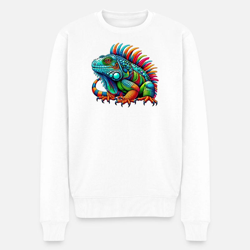 Iguane - Pull Premium bio Homme - blanc