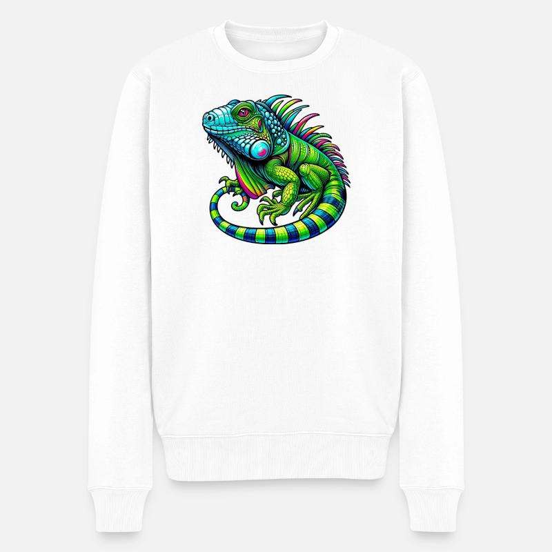 Iguane - Pull Premium bio Homme - blanc
