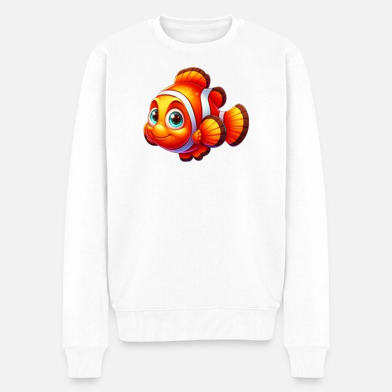 Clownfische - Männer Premium Bio Pullover - Weiß