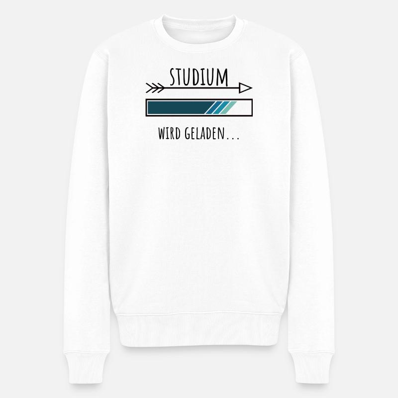 Studium Personalisierter Beruf Jungs - Männer Premium Bio Pullover - Weiß