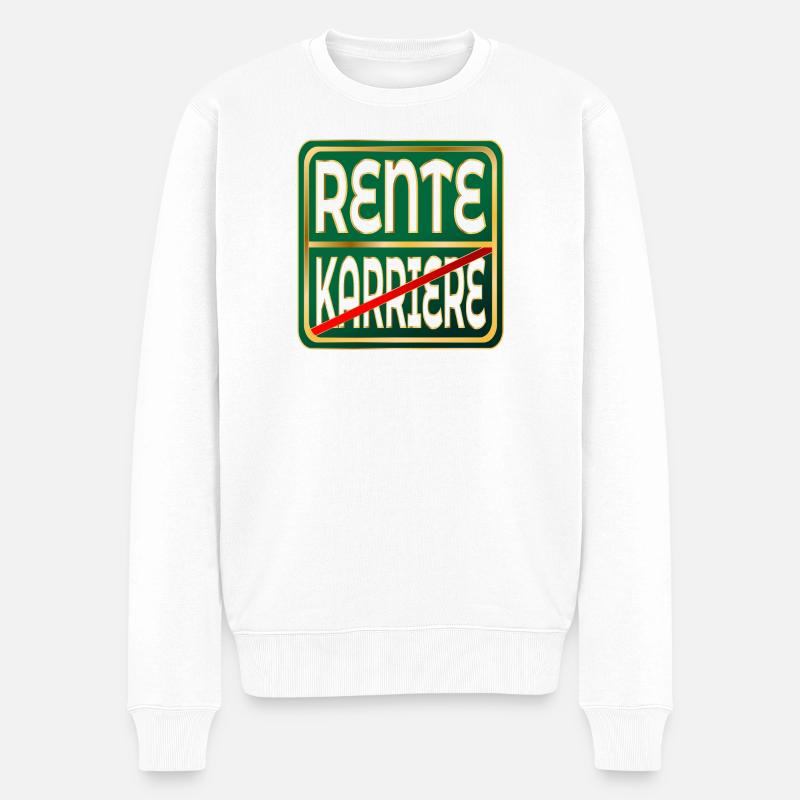 ABSCHIED KOLLEGEN RENTNER RUHESTAND - Männer Premium Bio Pullover - Weiß