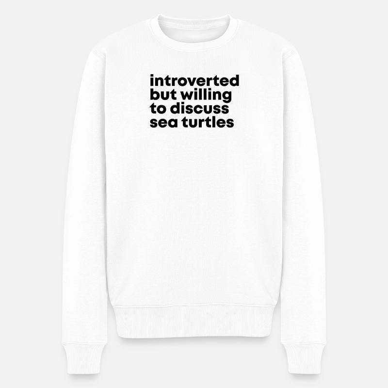Meeresschildkröte - Männer Premium Bio Pullover - Weiß