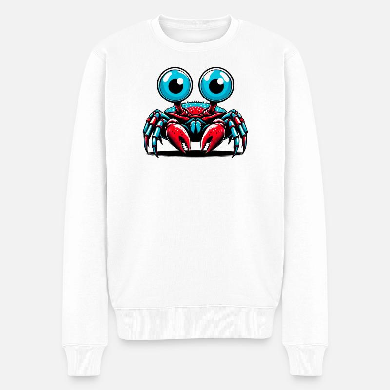 Krebs - Männer Premium Bio Pullover - Weiß