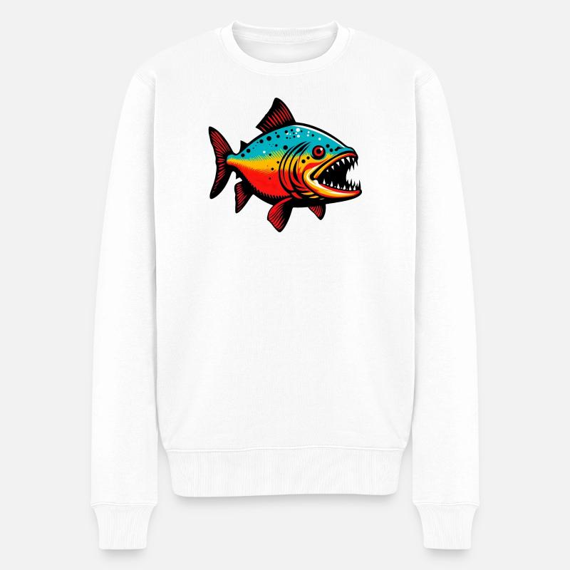 Piranha - Pull Premium bio Homme - blanc