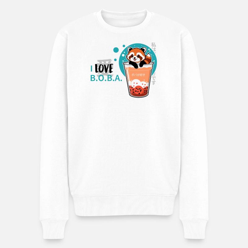 j’adore Boba - Pull Premium bio Homme - blanc